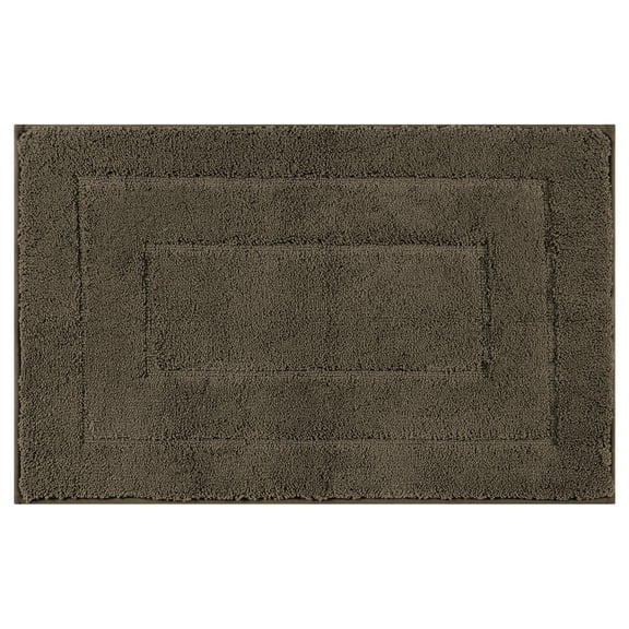 Unique Bargains Geometry Bathroom Rug Mat Absorbent Non-Slip Bath Rugs Brown 20" x 32"