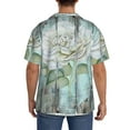 thumbnail image 7 of Goofa Vintage Rose1 Printed Men's Casual Short-sleeved Shirt,Lightweight Breathable Button-down,Summer Casual men's top,Versatile Fashion shirt-XX-Large, 7 of 7