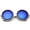 Gold-Black / Blue Mirror, variant on sunglassLA Unisex Bold Metal Ornate Cutout Temple Mirror Lens Round Sunglasses (Gold-White / Blue Mirror) - 54mm