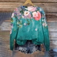 thumbnail image 1 of Qiopertar Mode Femmes Décontracté Manches Longues Col Rond Chandail en Molleton Blouse Offres de la Semaine Liquidation à Moins de 5$ jusqu'à 90 % de Réduction, 1 of 4