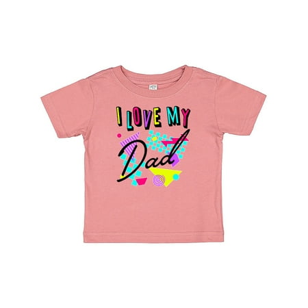 

Inktastic I Love my Dad- 80s retro style Gift Baby Boy or Baby Girl T-Shirt