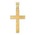 thumbnail image 4 of Real 14kt Yellow Gold Etched Floral Cross Pendant; for Adults and Teens; for Women and Men, 4 of 4