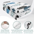 thumbnail image 4 of Quilts Full Size Bedding Set, Christmas Trees Lightweight Quilted Comforter, Xmas Trees Polka Dots Plaid Blue Black Soft Reversible Bedspread Coverlet with Pillow Covers for All Season, 78" x 90", 4 of 9