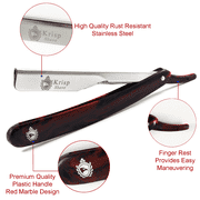Cut Throat Shavette Straight Edge Razor Blade Holder Barber Salon + 10 Shaving Blades