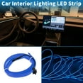 thumbnail image 3 of Cuerda de luz LED EL de 1m Unique Bargains, tira de luz de neón flexible para iluminación interior de automóviles, caja de batería (3V) azul, 3 of 7