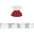 thumbnail image 3 of Minnieouse Fiesta boda evento niñas corazón patrón camiseta puntos conjunto verano niños algodón Tops Kit ropa regalo de cumpleaños conjuntos de ropa 100cm, 3 of 6