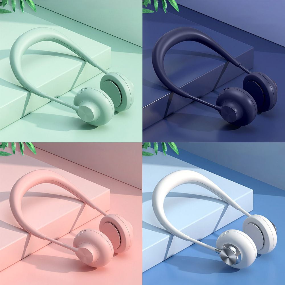 Details about   Portable Summer Neck Hanging Fan USB Rechargeable Neckband Fans Hands-free Cool 