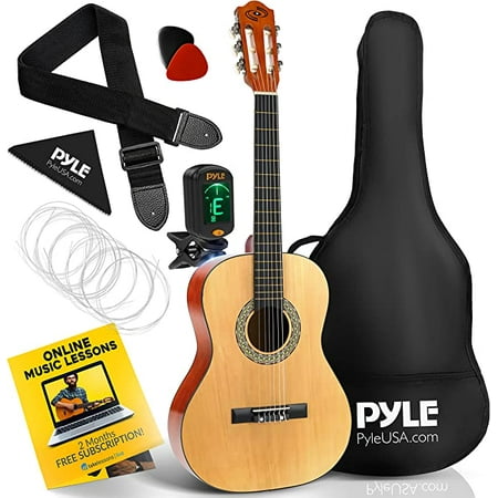 36 -Inch 6-String Classical Guitar - Guitar with Digital Tuner & Accessory Kit (Nature Color)