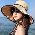 thumbnail image 6 of YooGuoGuo Women's Wide Brim Sun Hat with Wind Lanyard UPF 50+ Sun Protective Summer Hat Packable Bucket Hat Beach Cap, 6 of 7