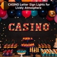 thumbnail image 2 of 6 piezas de luces LED con letras iluminadas, decoraciones para fiestas de CASINO, letreros iluminados con batería para decoración de mesa de fiesta nocturna, 2 of 5
