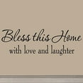 thumbnail image 3 of VWAQ Bless This Home with Love and Laughter Decal Wall Quote, 3 of 3