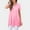 Pink, variant on ALLLIST Women's Tops Short Sleeve V Neck Holiday T-Shirts Pink Solid Casual Tunic Clothing for Women