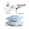 thumbnail image 6 of Outdoor Pillows Waterproof, Light Blue Starfish Coastal Throw Pillows with Inserts Included, Summer Coral Shell Beach Nautical Indoor Outdoor Decorative Lumbar Pillow for Bed/Couch 18"x18", 2Pcs, 6 of 8