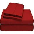 thumbnail image 2 of 400 TC 4-Piece Sheet Set Soft, Wrinkle Resistant 15 Inch Deep Pocket 100% Egyptian Cotton Color Burundy Solid Size King, 2 of 5