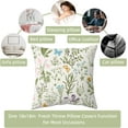 thumbnail image 5 of Outdoor Plant Throw Pillow Covers 18x18 Inch Green Vintage Botanical Pillow Case Farmhouse Leaves Floral Couch Cushion Cover Waterproof Pillowcases Decorative for Bed Sofa Patio, 5 of 6