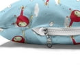 thumbnail image 4 of Cartoon Pet Bed, Helicopters Pattern Hand Drawn Aviation Themed Doodles in Sky, Chew Resistant Pad for Dogs and Cats Cushion with Removable Cover, 24" x 39", Pale Blue Yellow Ruby, by Ambesonne, 4 of 4