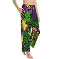 thumbnail image 2 of Sigee Mardi Gras7 Print Women's Soft Pajama Pants - Breathable and Comfortable Lounge Sleep Bottoms with Elastic Waistband and Pockets-XX-Large, 2 of 9