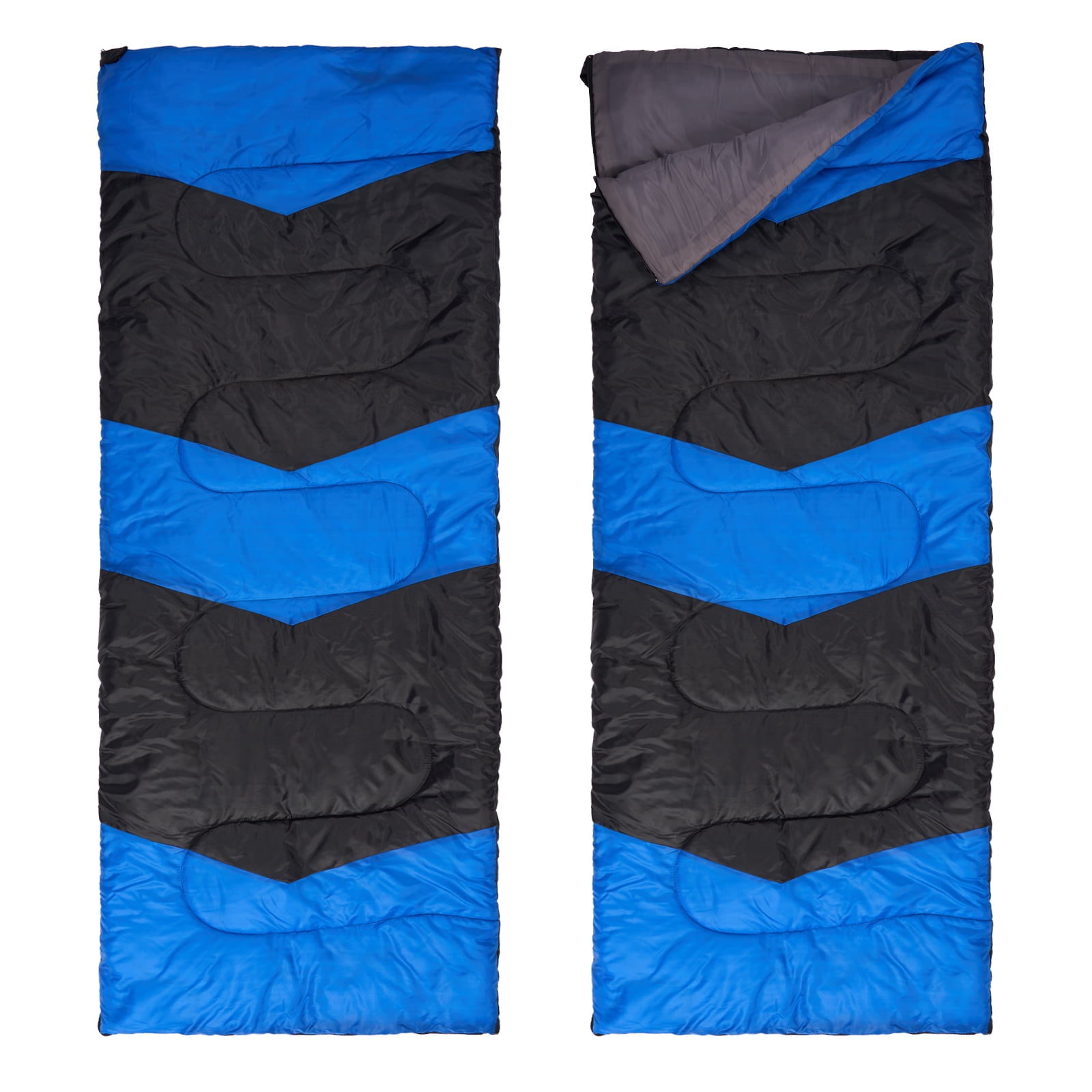 Sleeping Bag for Backpacking, Hiking, Waterproof Lightweight Compact Envelope Sleeping Bag for Cold & Warm Weather, Blue