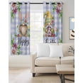 thumbnail image 2 of Easter Kitchen Curtains Watercolor Gnomes Eggs Daisy Flower Light Purple Plaid Cafe Short Curtains for Bathroom Blackout Window Curtain Small Window Treatment Drapes for Bedroom Living Room 42"x45"x2, 2 of 9