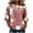 Pink, variant on Womens Casual Floral Print Tops Crew Neck Dolman 3/4 Sleeve Loose Fit Lightweight Everyday Summer Shirts