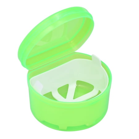 Premium Denture Bath 1Pc Denture Box Denture Case Dental False Teeth Cleaning Box Denture Bath Container Retainer Denture Holder ()