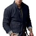 thumbnail image 1 of DecSea Men's Casual Shirt Jacket Cotton Linen Shacket Lightweight Work Coat Button Down Overshirt, 1 of 7