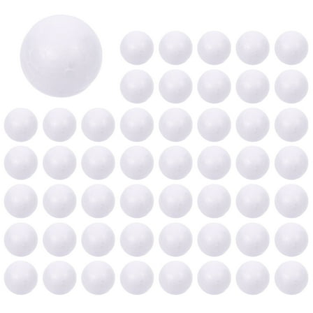 GOOHOCHY White Polystyrene Balls 50Pcs Mini Craft Foam Spheres for Ornaments