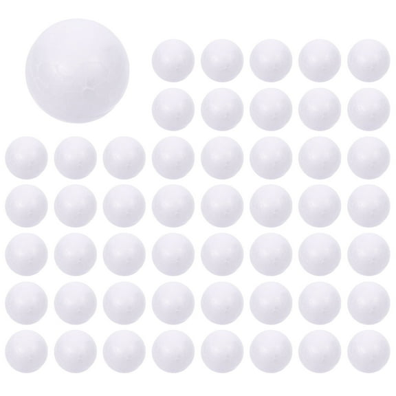 GOOHOCHY White Polystyrene Balls 50Pcs Mini Craft Foam Spheres for Ornaments