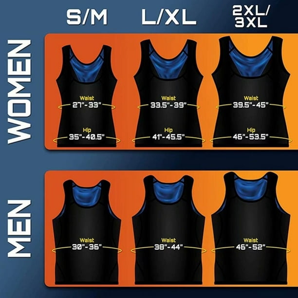 Sweat Shaper Polymer Sauna Vest Workout Tank Top for Men Women, Black 