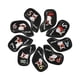 thumbnail image 2 of 9 fundas para cabezas de hierro de golf de PU, accesorios creativos para golf, protección para principiantes Negro, 2 of 8