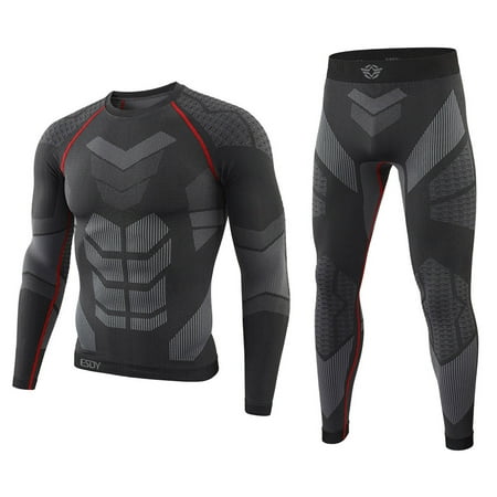 Mens Thermal Underwear Layer Long John Cold Weather Para Top & Bottom Thermal Winter Hunting Gear for Extreme Suits Fleece Lined Base Gifts Cold Insulated Clothes