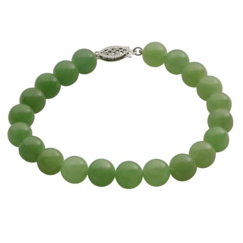 Real Jade Jadeite Bracelet Luck Circle Balck Rope For Women Female Oval Bead 