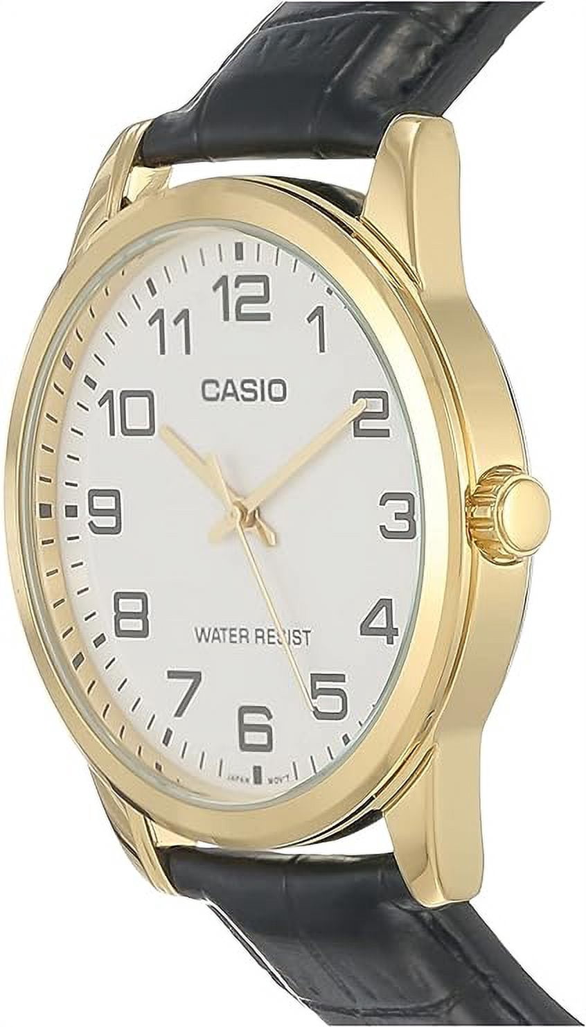 Casio Mens Analogue Quartz Watch with Leather Strap MTP-V001GL-7B