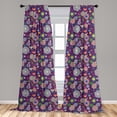 thumbnail image 5 of Ambesonne Hippie Curtains, Sixties Inspirations, Pair of 28"x63", Multicolor, 5 of 5