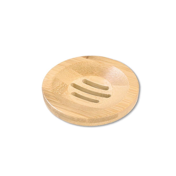 Soporte de almacenamiento de plato de bandeja de jabón de ducha de baño de madera de bambú Natural respetuoso con el medio ambiente Wmkox8yii hjk3971