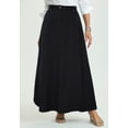 thumbnail image 2 of Jessica London Women's Plus Size Denim Inset Maxi Skirt, 2 of 5