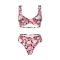 thumbnail image 4 of Rocae Japanese Cherry Blossoms for Bikini Set for Women Two Piece Sexy High Swimsuits Split Crossover Bikini Small, 4 of 9