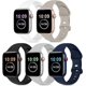 thumbnail image 1 of Paquete de 5 correas compatibles con Apple Watch de 38 mm, 40 mm, 41 mm, 42 mm, 44 mm y 45 mm, compatibles con iWatch Series 7, 6, 5, 4, 3, 2, 1 SE, para mujer y hombre, color piedra, negro y blanco., 1 of 5