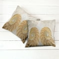 thumbnail image 2 of Ambesonne Geometric Throw Pillow Cover 2 Pack, Symmetrical Seashells, 18", Cream White, 2 of 6