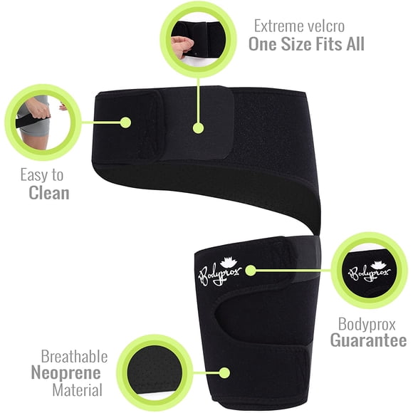 Bandage d'Aine, Soutien Ajustable pour Soulagement de la Douleur de la Hanche, de l'Aine, des Hanches, de la Cuisse et du Nerf Sciatique