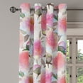 thumbnail image 3 of Ambesonne Peony Grommet Curtain, Garden Pastel Spring Floral, 50"x63", Pink and Slate Brown, 3 of 5