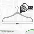 thumbnail image 3 of 10pcs Velvet Hangers - Multifunctional, Notched, Non-Slip, No Trace Adult Plastic Clothes Hangers, 3 of 4