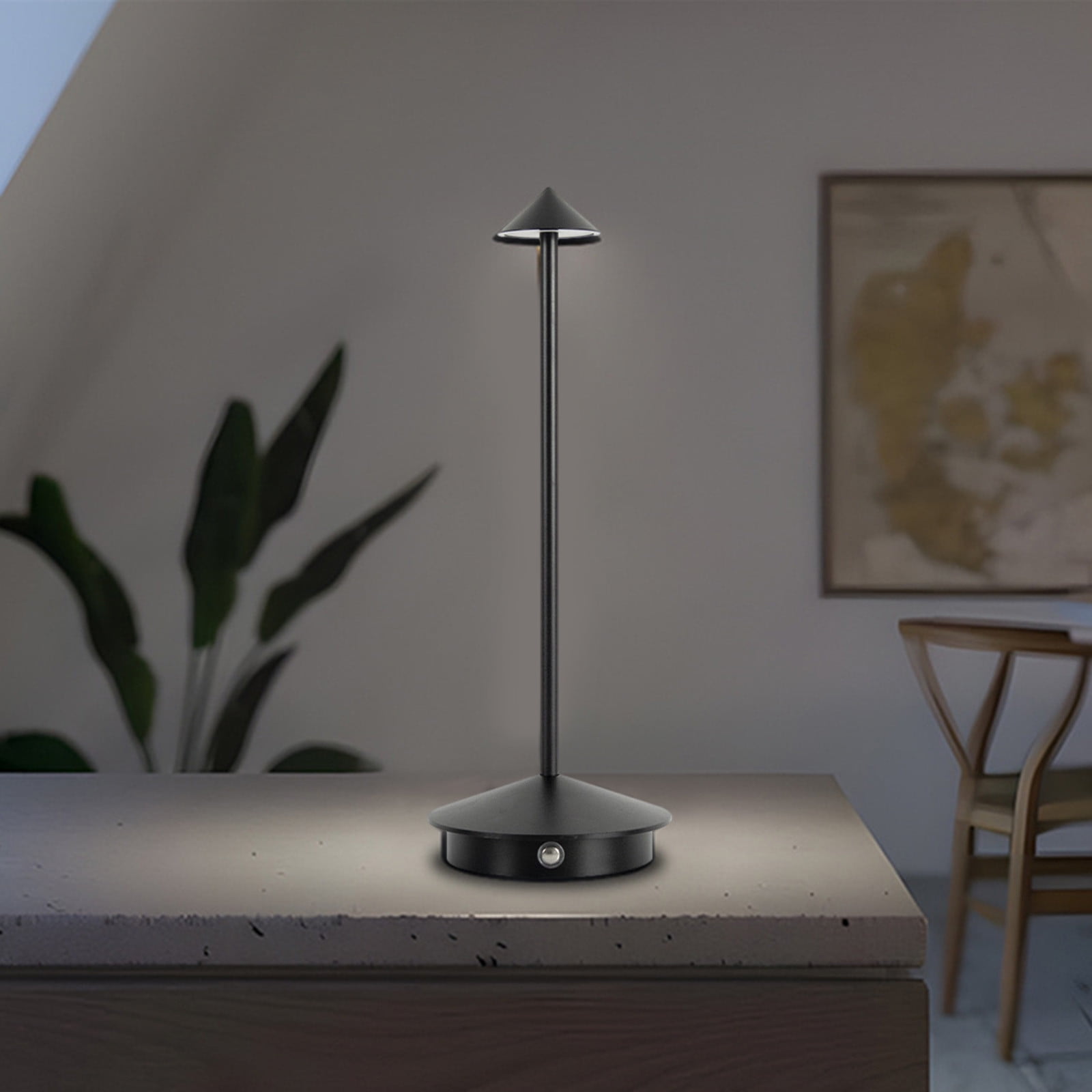 Home Sale! Jubipavy Table Lamps Rechargeable LED Dinning Desk Lamp Portable Metal Table Light With Stepless Dimming 3 Level Brightness For Home Restaurant Bar Cafe Patio
