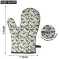 thumbnail image 6 of Cute Oven Mitts,Beige Christmas Dinosaur Pattern Oven Mitt 2-Pack Set,Kitchen Gloves for Oven,Heat Resistant Oven Mitts 7.7"x12", 6 of 7