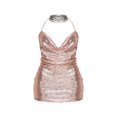 thumbnail image 4 of AMERTEER Robe Mini à Paillettes pour Femmes Sans Manches Bretelles Spaghetti Robe Moulante Club Soirée Scintillante Noire m, 4 of 6