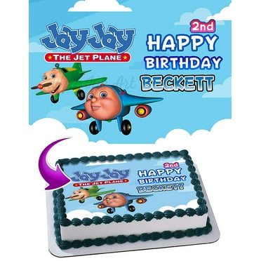 Jay Jay Edible Cake Image Topper Personalized Birthday Party 1/4 Sheet