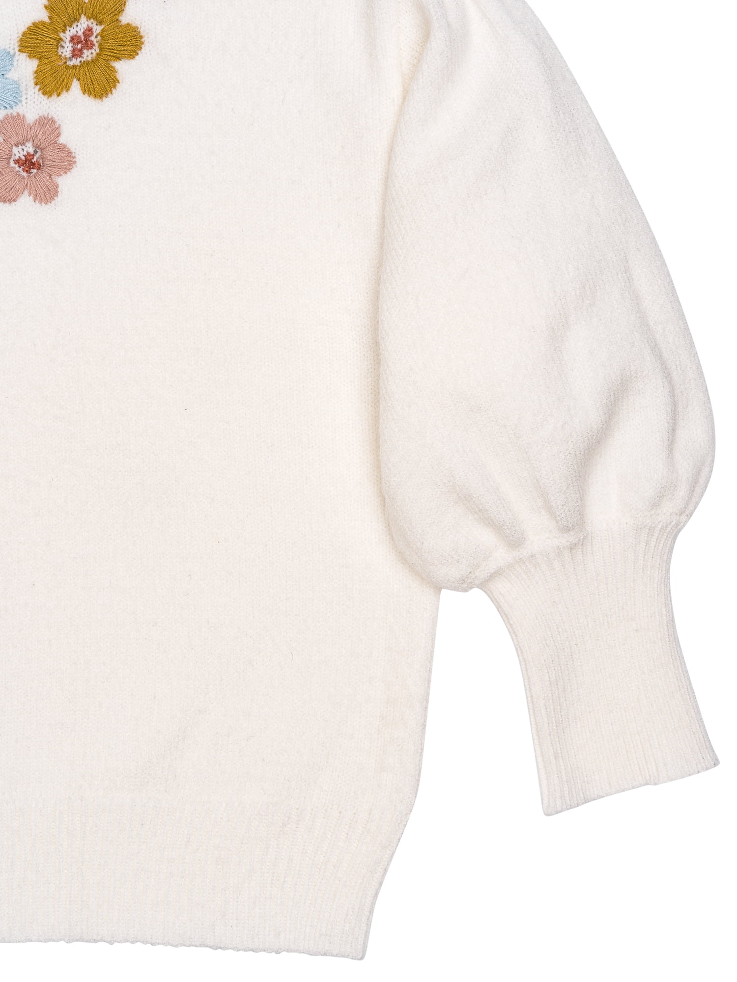 Modern Moments by Gerber Toddler Girl Sweater with Embroidery, Sizes 12 Months - 5T