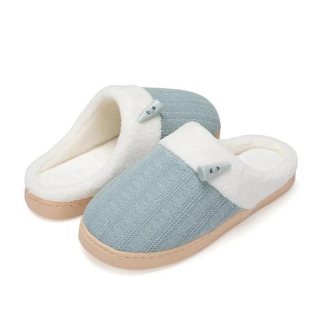 

House Slippers for Women on Memory Foam Indoor Outdoor Fuzzy Slippers ( Size 7-8)