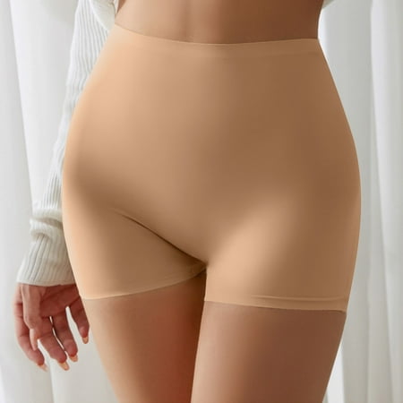 New & Trending  Women s Mid-waist Large Size Pants  Breathable Flat Angle  Non-Roll  Outside Wear  Bottoming Panties  Seamless Comfort  Fashionable  Everyday Use  Womens Clothes Plus Size | Khaki S