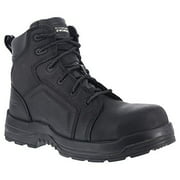 Rockport Womens Black Leather WP Work Boots More Energy Composite Toe